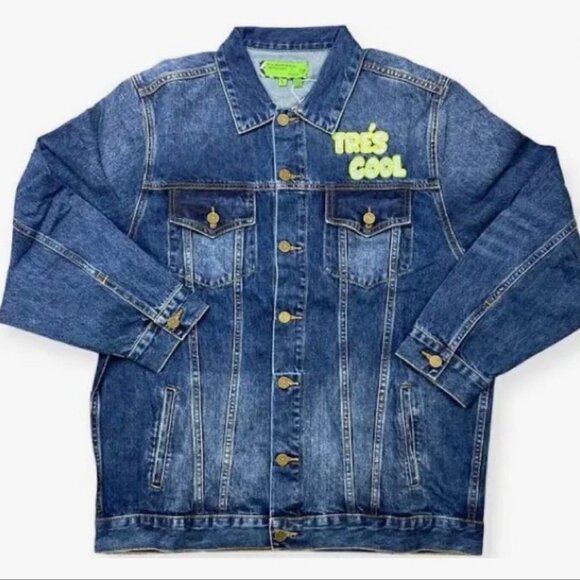 Sandrine Rose Free People Collab Tres Cool Oversized Jean Jacket Size Large - Picture 2 of 9